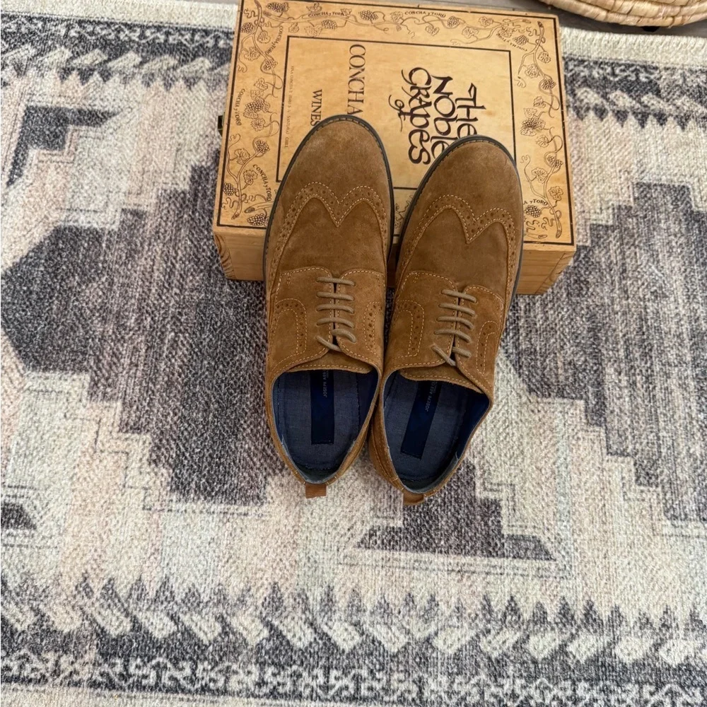 Joseph Abboud Men's Leather Suede Wingtip Dress Shoes Robert II Size 10.5